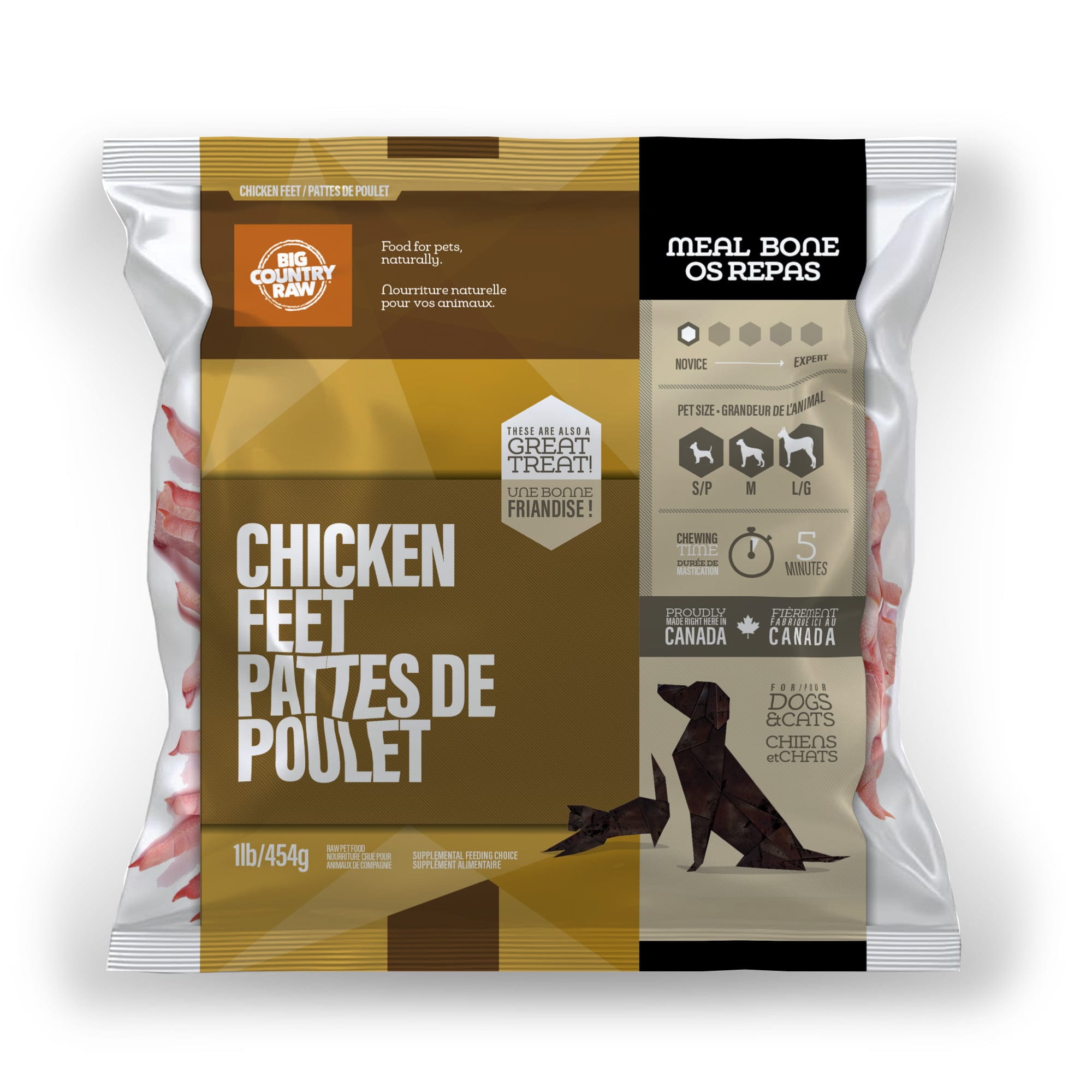 Big Country Raw, Pattes de Poulet, 1lb