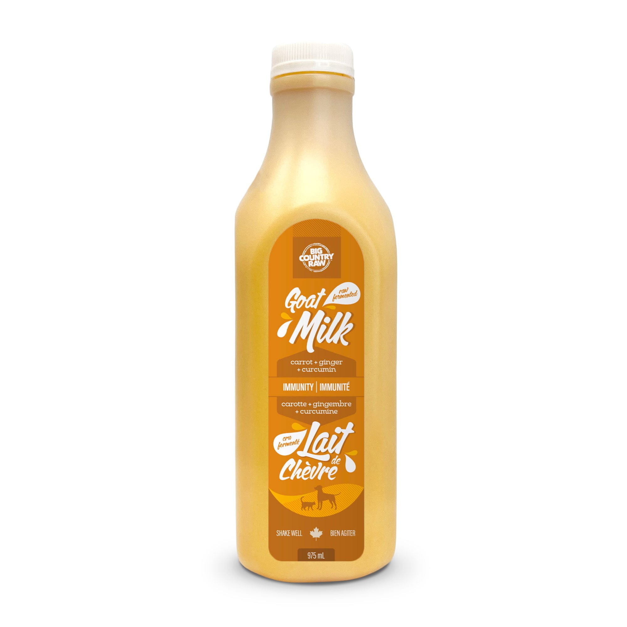 Big Country Raw, Lait de Chèvre Cru - Immunité (Orange), 975ml