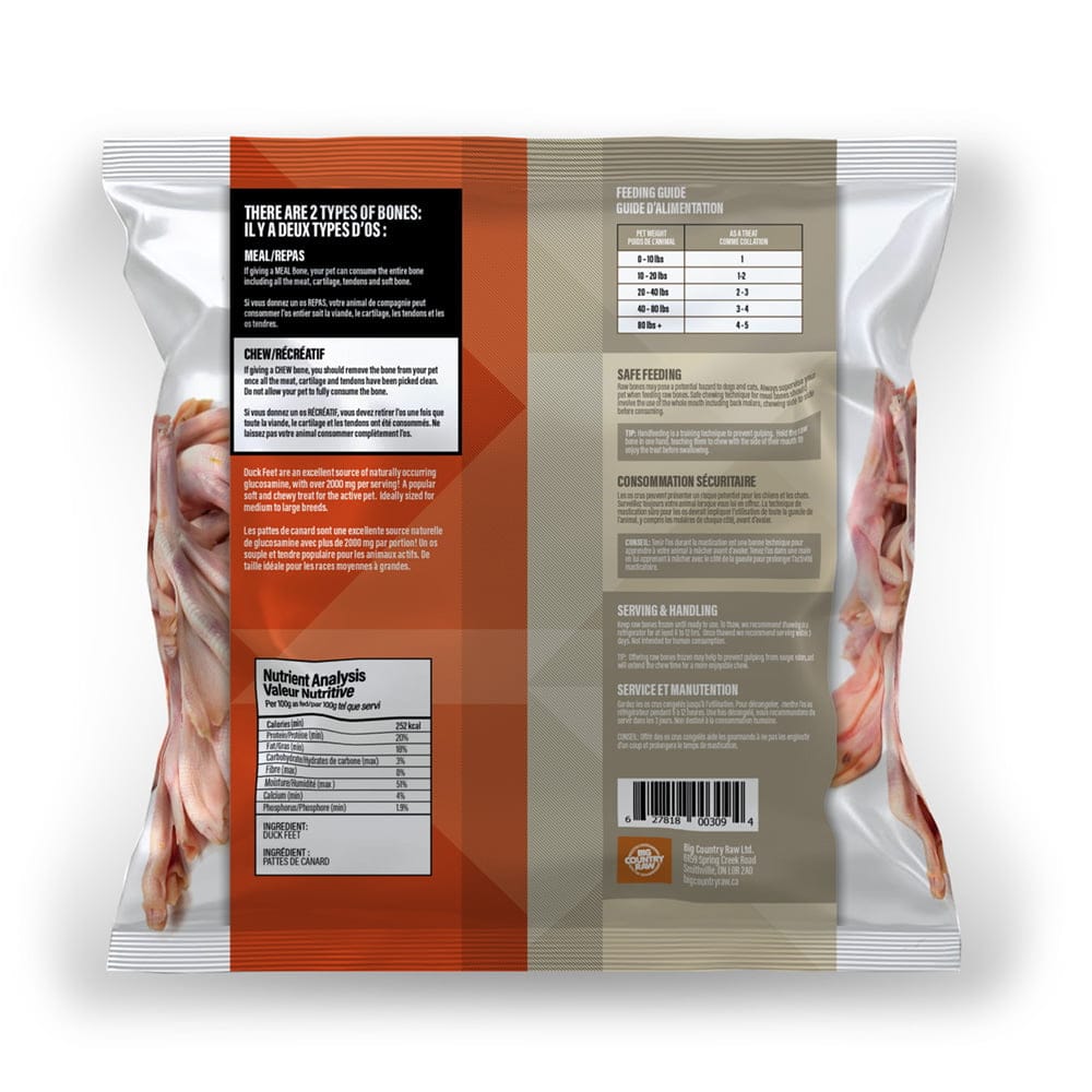 Big Country Raw, Pattes de Canard, 1lb – Image 2