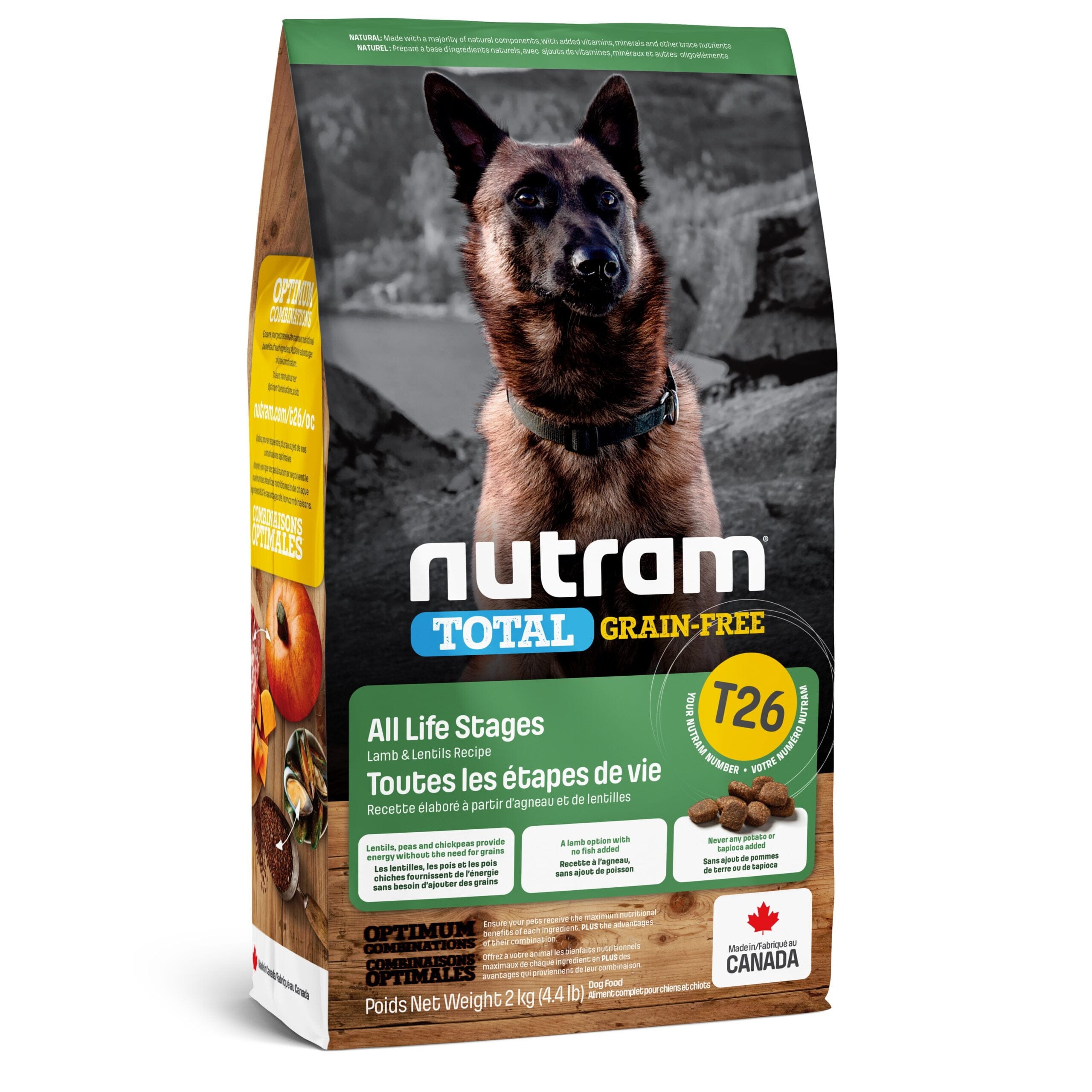 Nutram, T26 pour Chiens Sans grains à l'Agneau et Légumes