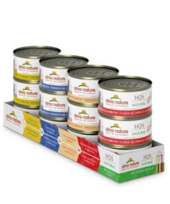 almo nature, Variété No. 4, Poulet, Poulet & Saumon, Poisson, Thon & Anchois, 12 x 70g