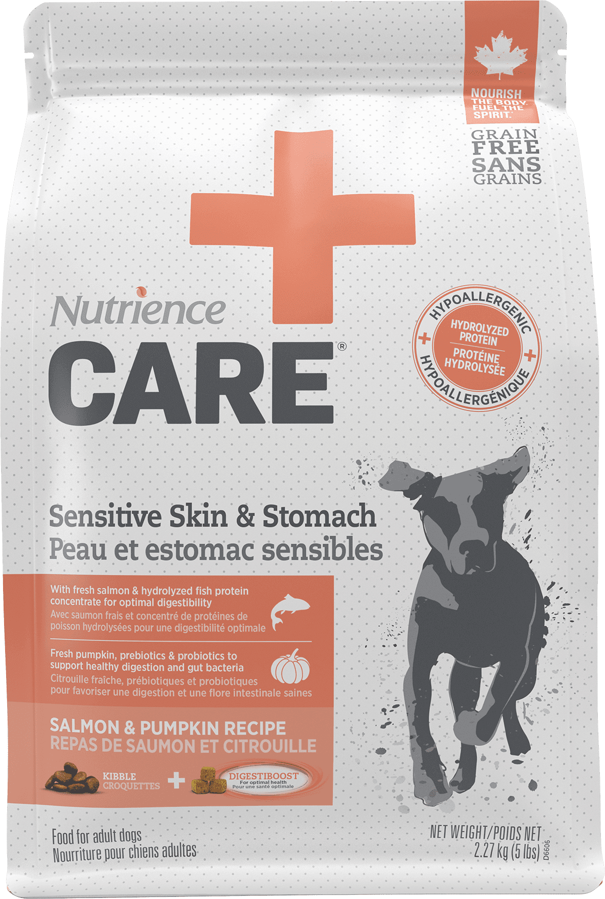 Nutrience CARE+ Nourriture Peau et estomac sensibles pour chiens
