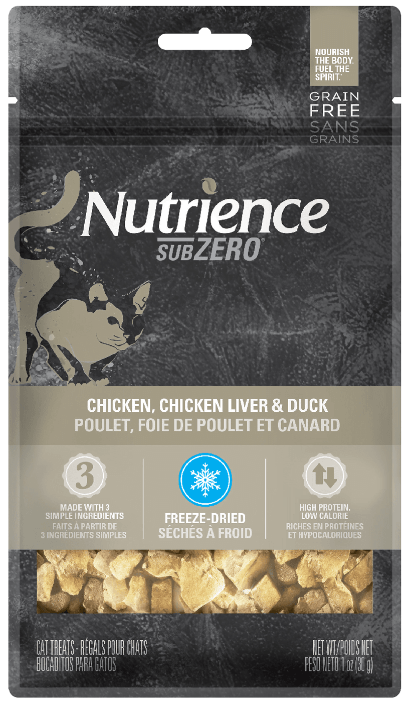Nutrience subZERO, Gâteries Poulet/foie de canard pour chat, 30g