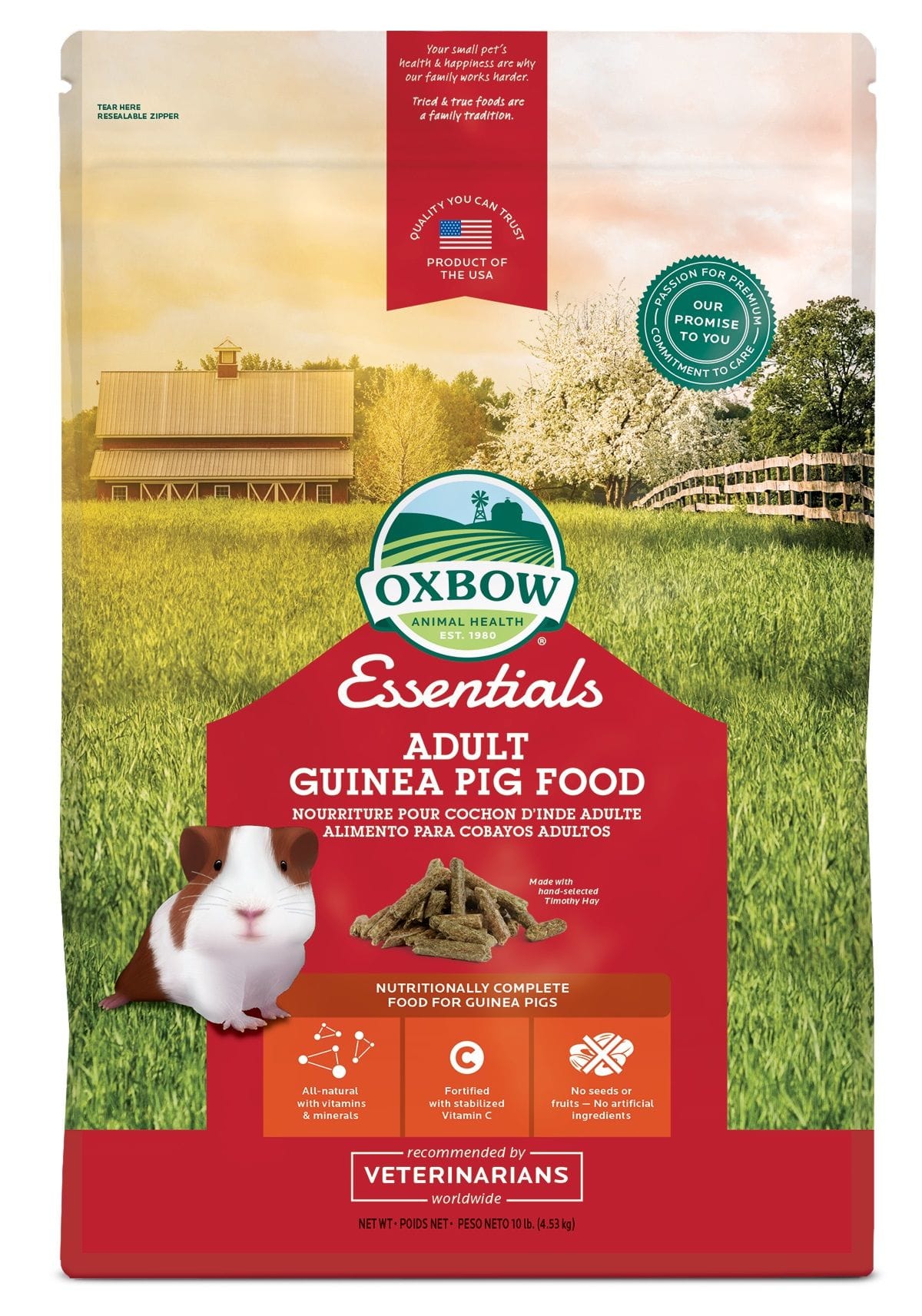 Oxbow, Nourriture cochon d'Inde adulte, 2.25kg