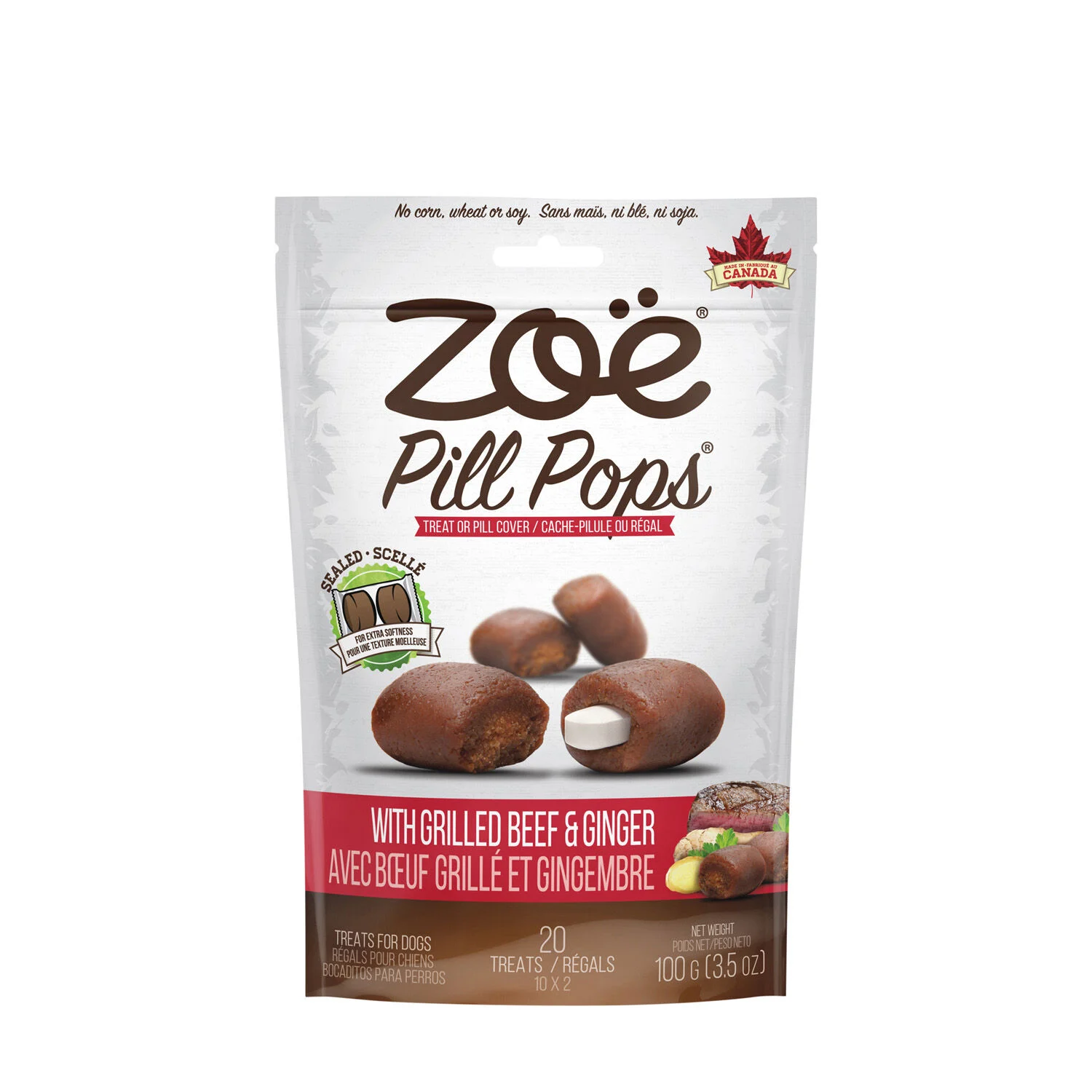 Zoe Cache-pilules au Bœuf et gingembre,100g