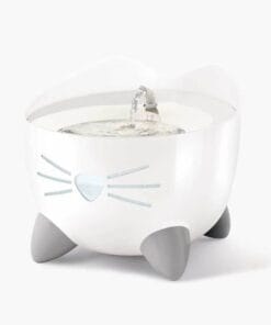 Catit, Fontaine PIXI blanche avec le dessus en acier inoxydable, 2.5l