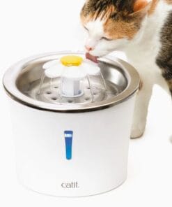 Catit, Fontaine avec fleur et dessus en acier inoxydable, 3L