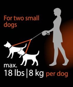 Alternative view of Flexi Duo, Laisse rétractable noire pour 2 chiens de 5m