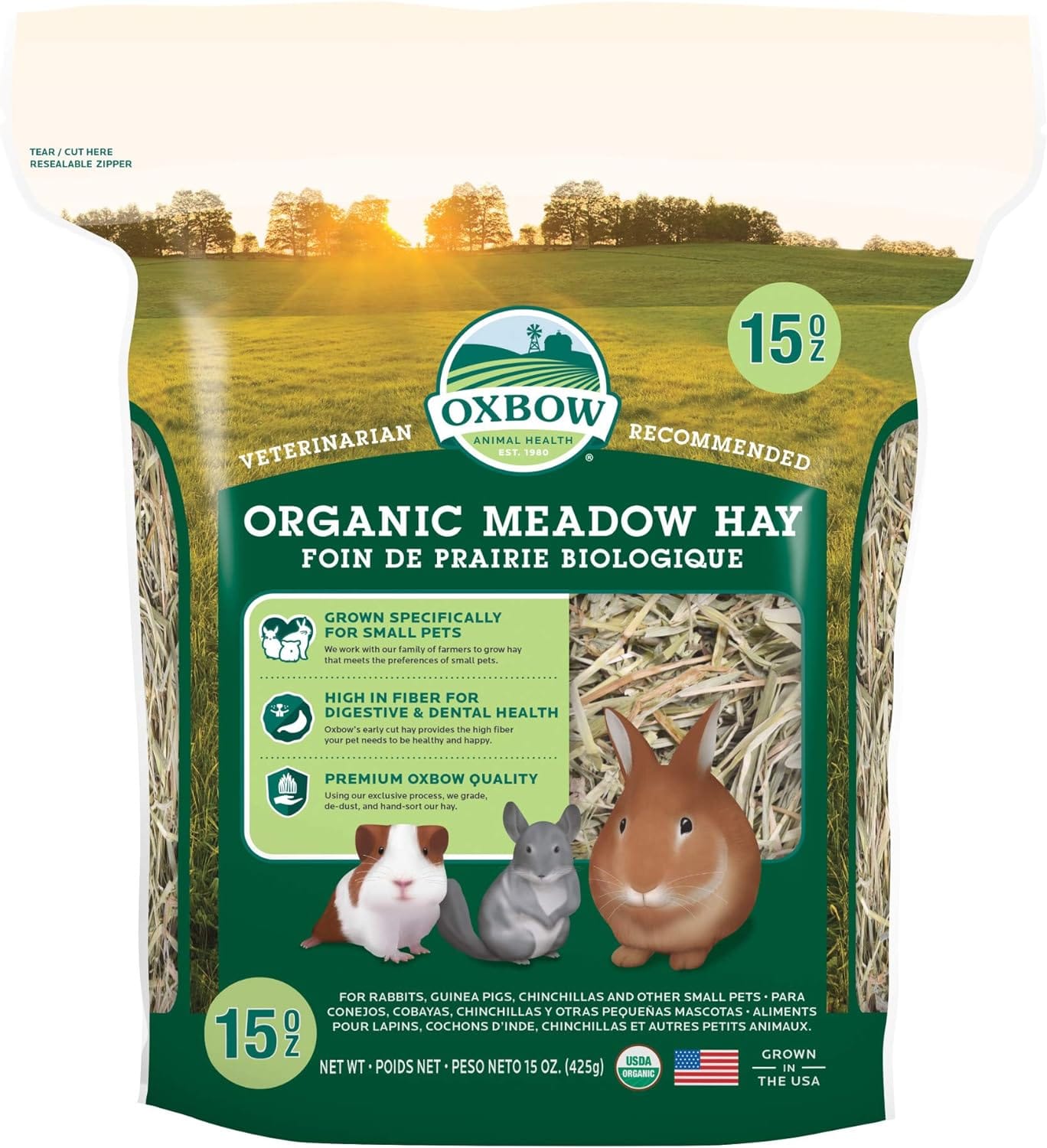 Oxbow, Foin de prairie biologique, 15oz